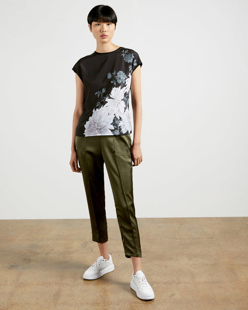 LUWEII-Tops-Clove Woven Front Tee Shirt- Ted Baker Romania